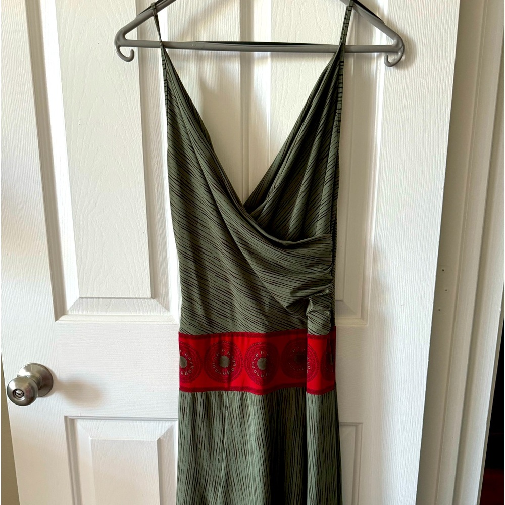 BCBG S Drop Waist Spaghetti Straps, Draped Front and Back making it V Neck NWOT - Picture 2 of 16